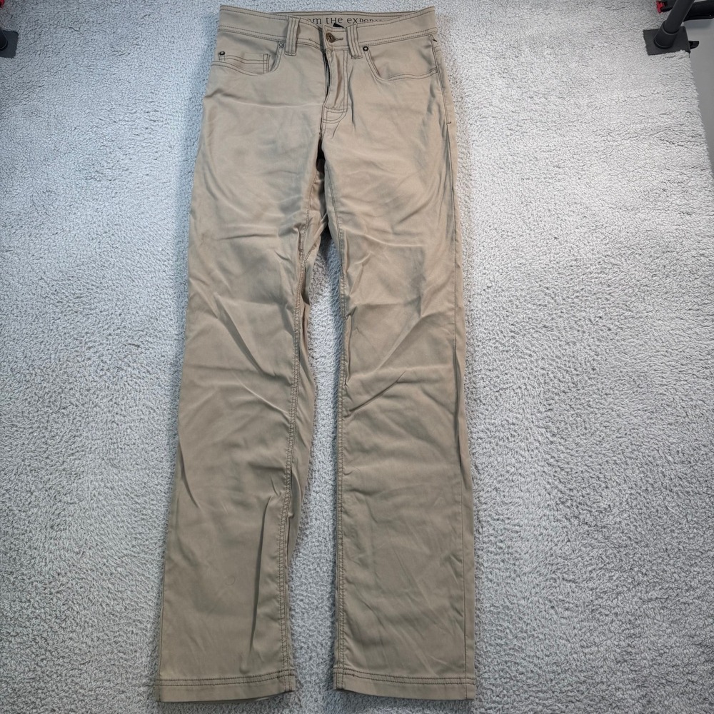 prAna Zion Slim Fit Pants Mens 30x32 Khaki Tan Nylon Stretch Hiking Outdoor
